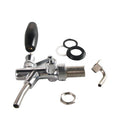 Adjustable Flow Control Chrome Draft Beer Faucet G5/8 Shank Home Brew Beer Keg Golden Tap