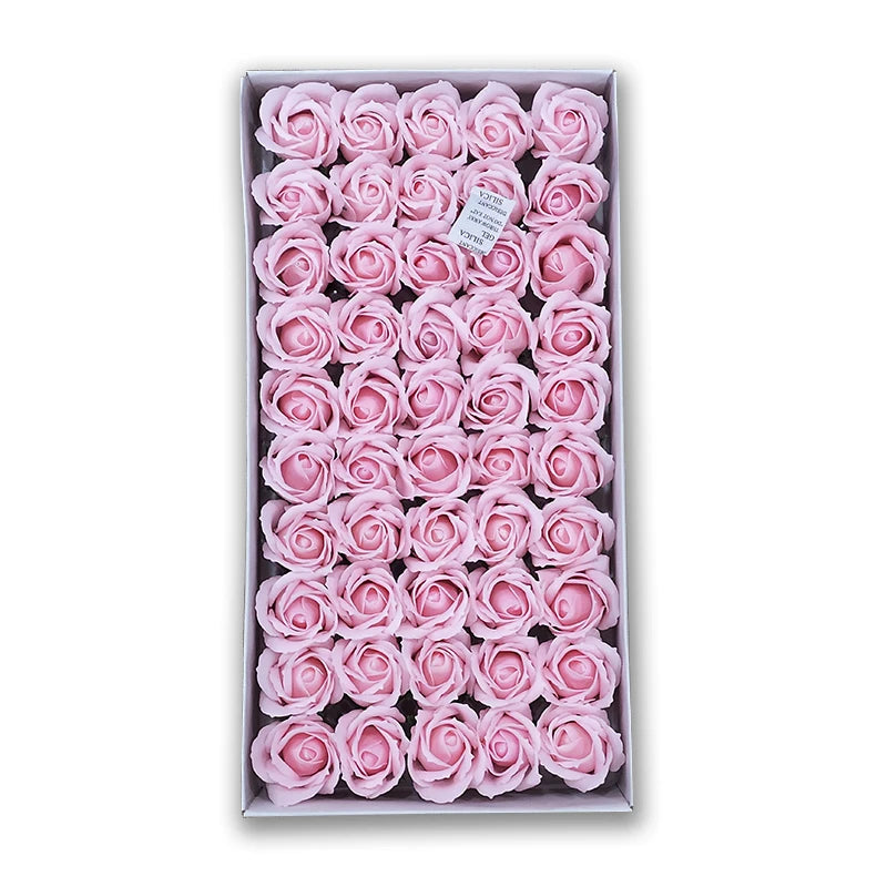 50pcs Diameter 4.5cm 3 Layers Soap Rose Head Beauty Wedding Valentine'S Day Gift Wedding Rose Flower Soap Roses