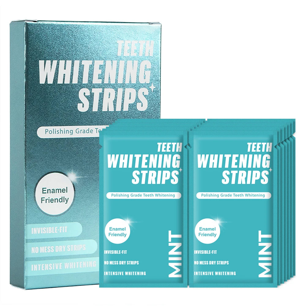 Teeth Whitening Strips OEM Non Peroxide Formula High Viscosity Whitening Teeth Strips Private Label