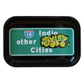 Black Round Ashtray Metal Tray Set Rolling Tray with Smoking Kit