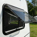 Durable Black Powder Coated RV Window 25-35mm Thickness Customizable 800x400mm