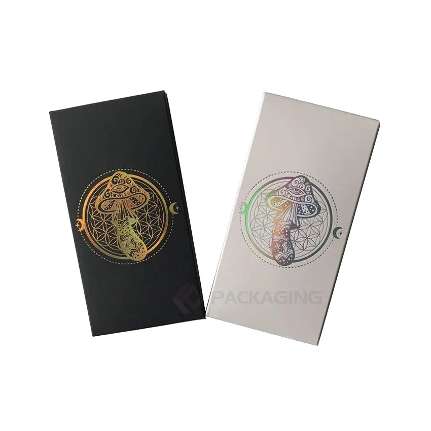 Ready in Stock Recyclable Black White Chocolate Bar Packaging Paper Boxes with Foil Wraps and Silicone Mold