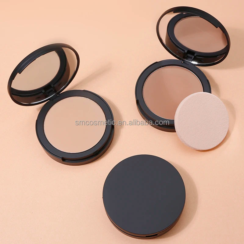 Sw18 OEM Waterproof Long Lasting Dark Tone Mineral Matte Oil-Control Sunscreen Cruelty Free Vegan Makeup Face Powder Foundation MegaBDM