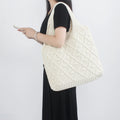 Wholesale 2025 New Minimalist Style Casual Daily Large Capacity Tote Bags for Women Durable Knitted Crochet One-shoulder Summer