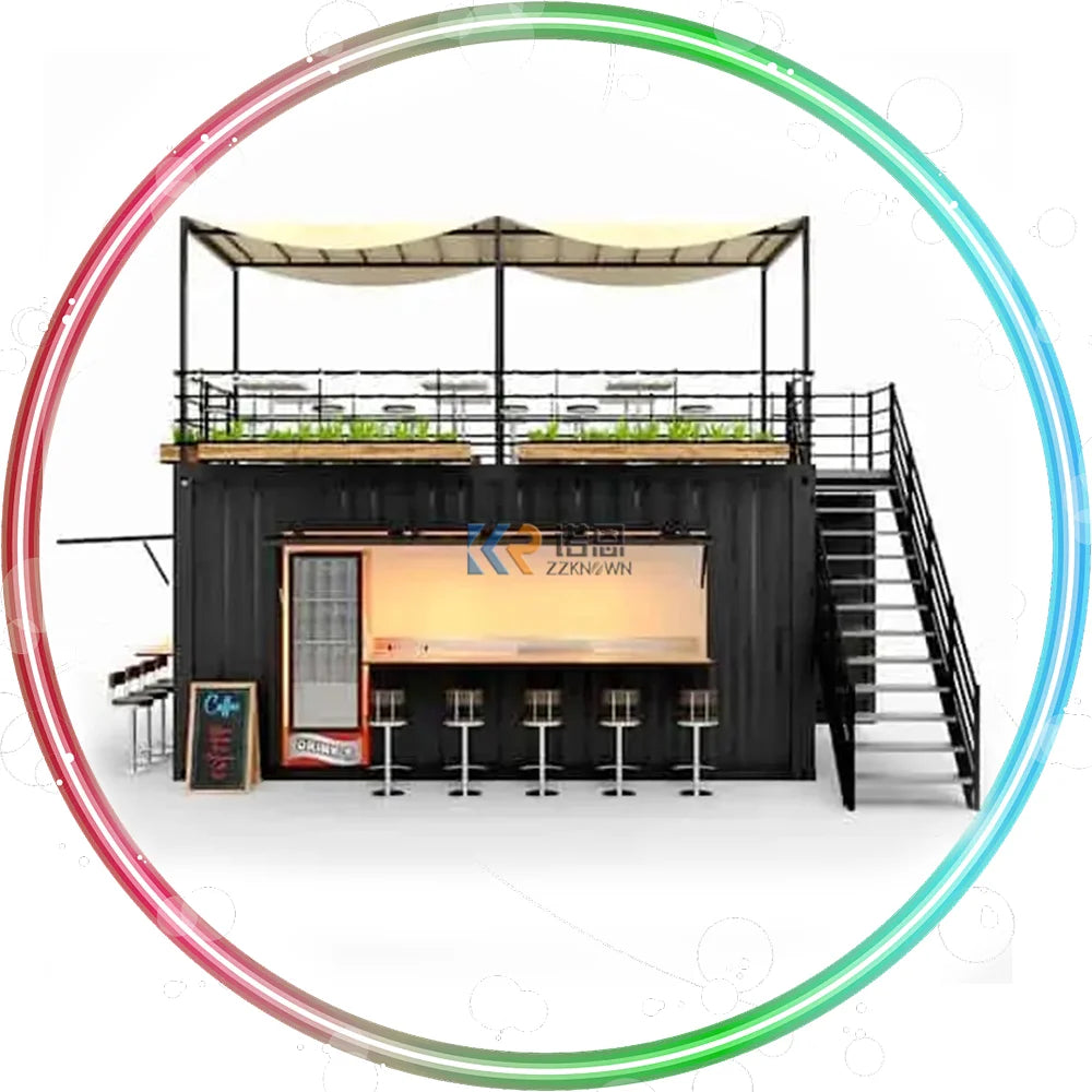 2025 20ft 40ft Folding Container Coffee Shop Restaurant Shipping Container Bar Cafe With Kitchen for Sale Food