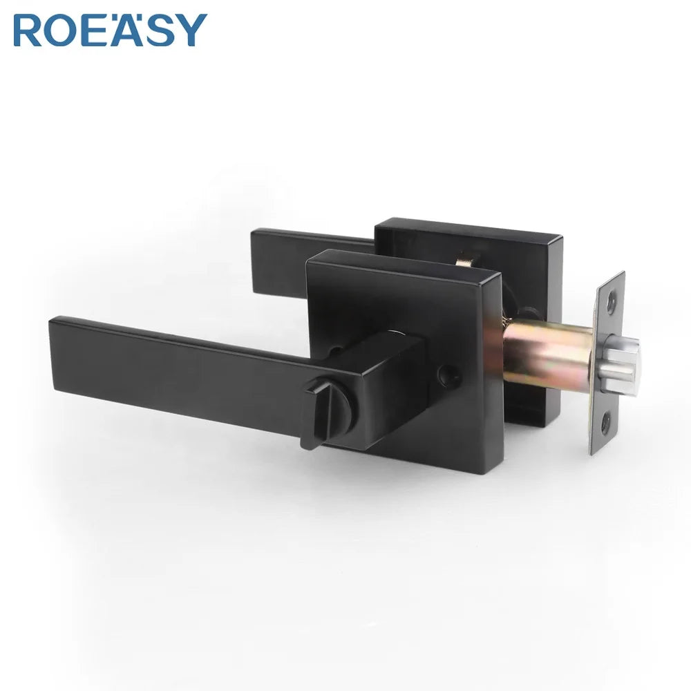 For Roeasy Stainless Steel Mortise Door Lock Online Tubular Lever Door Handle Black for Hotel Villa Apartment Use