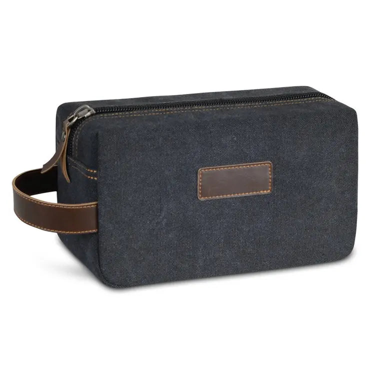 New Single Zipper Vintage Wholesale Canvas Cotton Travel Toiletry Make up Makeup Cosmetic Bag Pouch Box Case Pack for Men Women