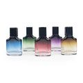 30ml square Shape Tinted Gradient Color Glass Perfume Oil Bottle With Sprayer Lid