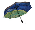 Portable Custom Pattern 3 Folding Umbrella Outside Sunscreen Black Coated Flower Print Inside Umbrella for Women