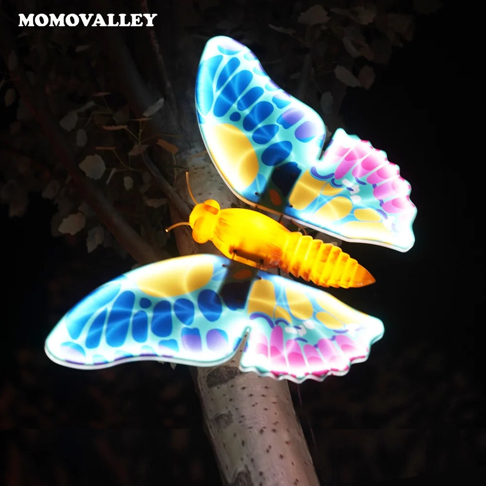 Holiday Lighting Garden Wedding Party Ornaments Outdoor Christmas LED Dynamic butterfly Light Decorations