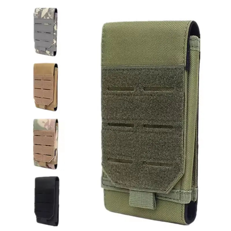 Tactical Waterproof Polyester Zipper Mobile Phone Waist Bag for Sport Outdoor Use