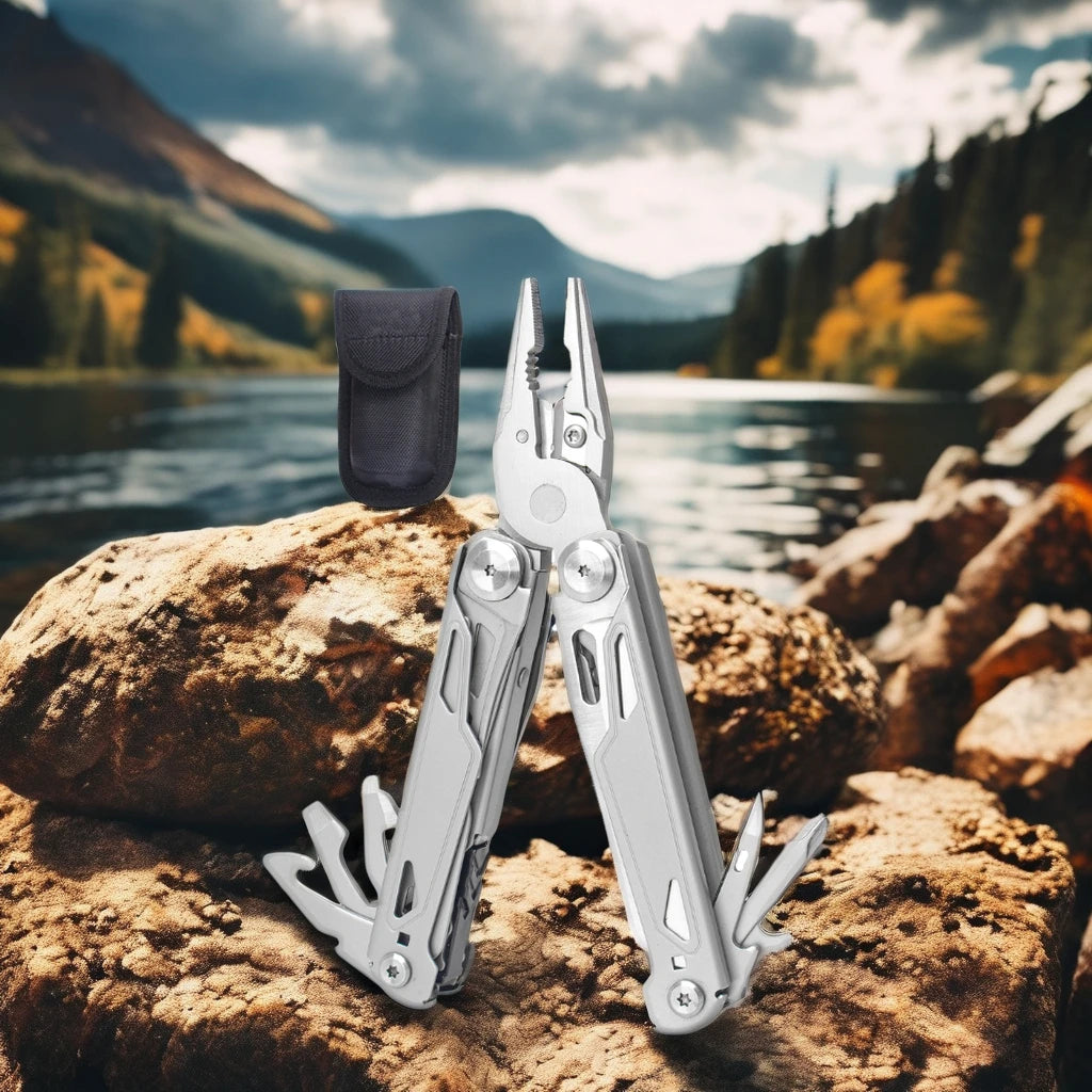 18 1 Industrial Survival Pocket Multitool Stainless Steel Full Locking Folding Pliers Blade Screwdriver File for Camping Gifts