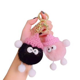 Mini Toy Plush Cute Cartoon Cinderblock Keychain Fashion Small Stuffed Toy Plush Doll Keychain