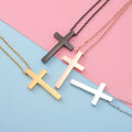 Fashion Simple High Polishing Small Cross Choker Pendant Necklaces for Couple