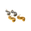 J&D Jewelry Waterproof High Polish 18K Gold Plated Stainless Steel Initial Alphabet S Letter Stud Earring
