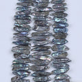Zhuji Best Selling 6-11mm Black Natural Freshwater Biwa Pearl Strands Grade a for Jewelry Making