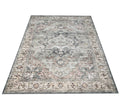 Vintage Style Portable Machine Washable Rug Supersoft Faux Wool Print Rug for Living Room Bedroom