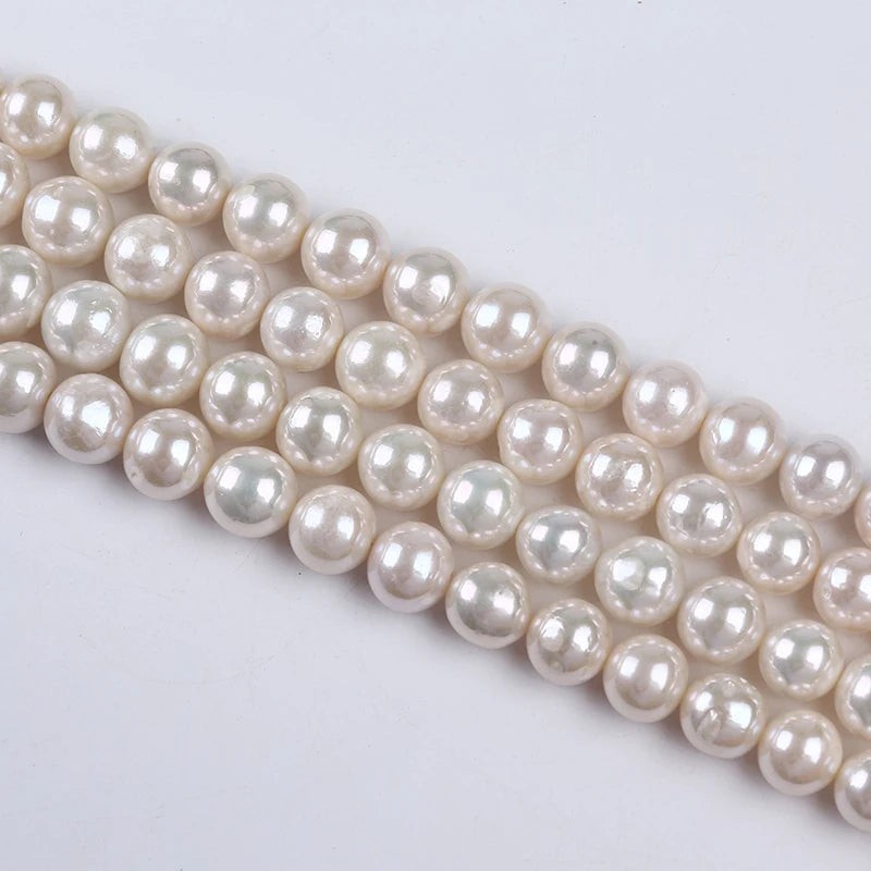 Wholesale 11-13mm Natural White Edison Round Freshwater Pearls Strand