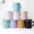 2 Sets of Colorful Series Florist Round Paper Box With Lid Valentine's Day Gift