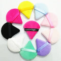Powder Puff Triangle Cosmetic Makeup Loose Custom Private Label Logo Long Handle Supper Soft Wedge Flocking Cotton