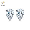 Classic Mossanite Claw Setting VVS1 0.5ct Third Party Certified Screw Back Earrings 925 Sterling Silver Luxury Jewelry for Men