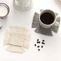 Northern Europe Macrame Cup Pad Bohemia Tablecloth Table Mat Pure Handmade 16 Cm Crochet Coaster Lace  Coffee Cup Mats