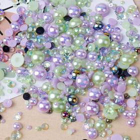 Yantuo Pearls for Decoration Applique Half Round Flat Backpearls Assurance Strong Glue 1kg Beadsflatback Plastic Trade