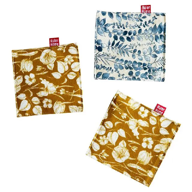 New National Style Double Coasters Cotton and Hemp Eco-Friendly Heat-resistant Japanese Tea Mug Mats & Pads Trendy Fabric MegaBDM