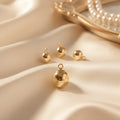 GP US 14K Gold Filled Hanging Bead Round Bead Pendant Silent Bell Round Ball Permanent Jewelry Chains Making Wholesale