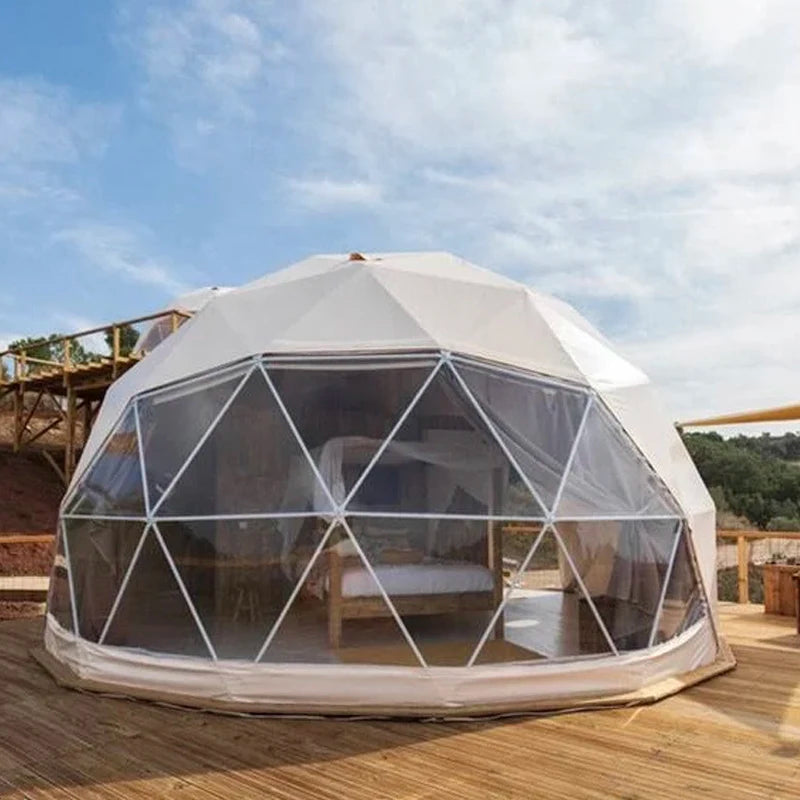 Outdoor Winter Globe Igloo Dome Glamping Tents House With Bathroom