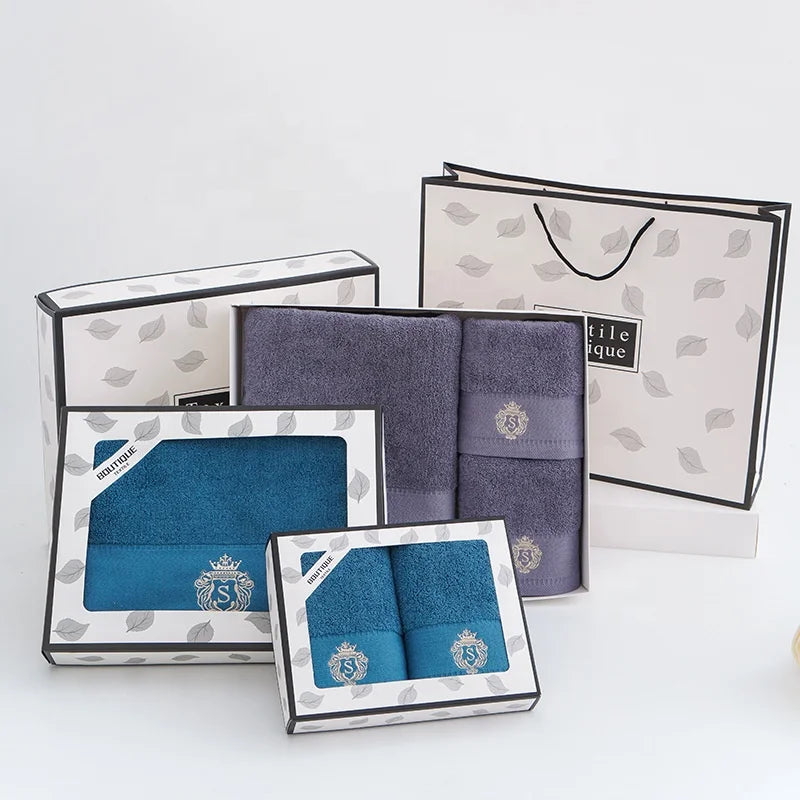 Luxury Gift Towel Set 100% Cotton Bath Towel Set