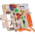 2021 Toy Kids Early Educational Multifunction Wooden Montessori Learning Toy Busy Board Educational Toy