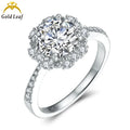 Goldleaf Women's Engagement Wedding Ring New Style High Quality 925 Silver GRA Certified D VVS Moissanite Brilliant Cut Ring