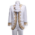 Best Quality Costume Medieval Retro Party Stage Men's Suit Red White Black Men Suits Wedding Best Man Blazer