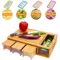 New Bamboo Wooden Kitchen Cutting Board Lazy Susan Style Eco-Friendly Chopping Block