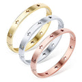 Fashion Stainless Steel David Stars for Lovers Bracelet for Women Rose Gold Wedding Jewelry Custom Fine Chain & Bangles Factory