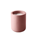 Matte Color Round Cement Candle Jar Concrete Storage Canister