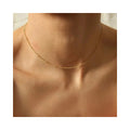 Delicate Stainless Steel Jewelry for Women Girls 18K Gold Plated Shiny Thin Bead Chain Necklace Mini Chain Chokers Necklace