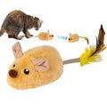 Soft Cute Eco-Friendly Cartoon Luxury USB Rechargeable Automatic Moving Electric Cat Plush Mouse Toy Interactive for Indoor Cats