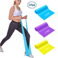 3 Pack Gym Workout Fitness Elastic Yoga Exercise Bands Set Flat Resistance Physiotherapy Therapeutic for Workout and Exercise