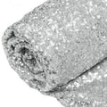 3mm Silver Sequin Embroidered Mesh Fabric for Bridal Dress Evening Gown and Dance Costume