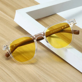 TR Polarized Sunglasses Lightweight Fashion Sunglasses Wood Grain Legs UV Protection Sunglasses