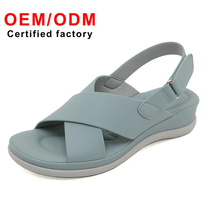 New Anti-slip Women's Fashionable and Generous Large Size Thick-soled Beach Sandals Wholesale Vintage Fashion Shoes Women