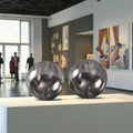 Wholesale Half Silver and Black Coating Glass Lamp Shade Round Antique French Design with G9 Screw Thread