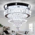 Luxury Chandeliers Crystal Long Light Ceiling Crystal Luxury Chandelier Led Ceiling Lamp Flush Chandelier