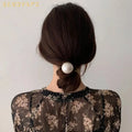 Fashion  Big Classic Accessories Women Pearl Scrunchies Hair Elastic Hair Ties Elastic Hairband