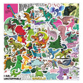 50pcs Dinosaur theme cartoon sticker for kids Water Bottle Laptop Luggage