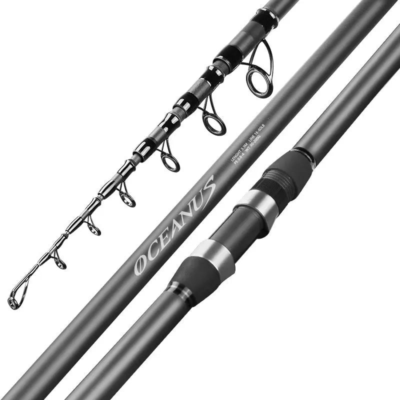Fishing Rod 3.6m-4.5m Carbon Super Hard Deep Sea Boat Long Throlling Casting Telescopic Surf Fishing Rod