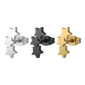 Stylish Star Royal Crown Stud Earrings Statement 18k Gold Filled Earrings Stainless Steel Fine Jewelry Korean Style