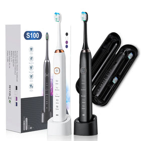 Ipx7 Automatic Usb Rechargeable Sonic Electric Toothbrush for Adults Students With 5 Oral Care Brushing Modes 8 Brush Heads